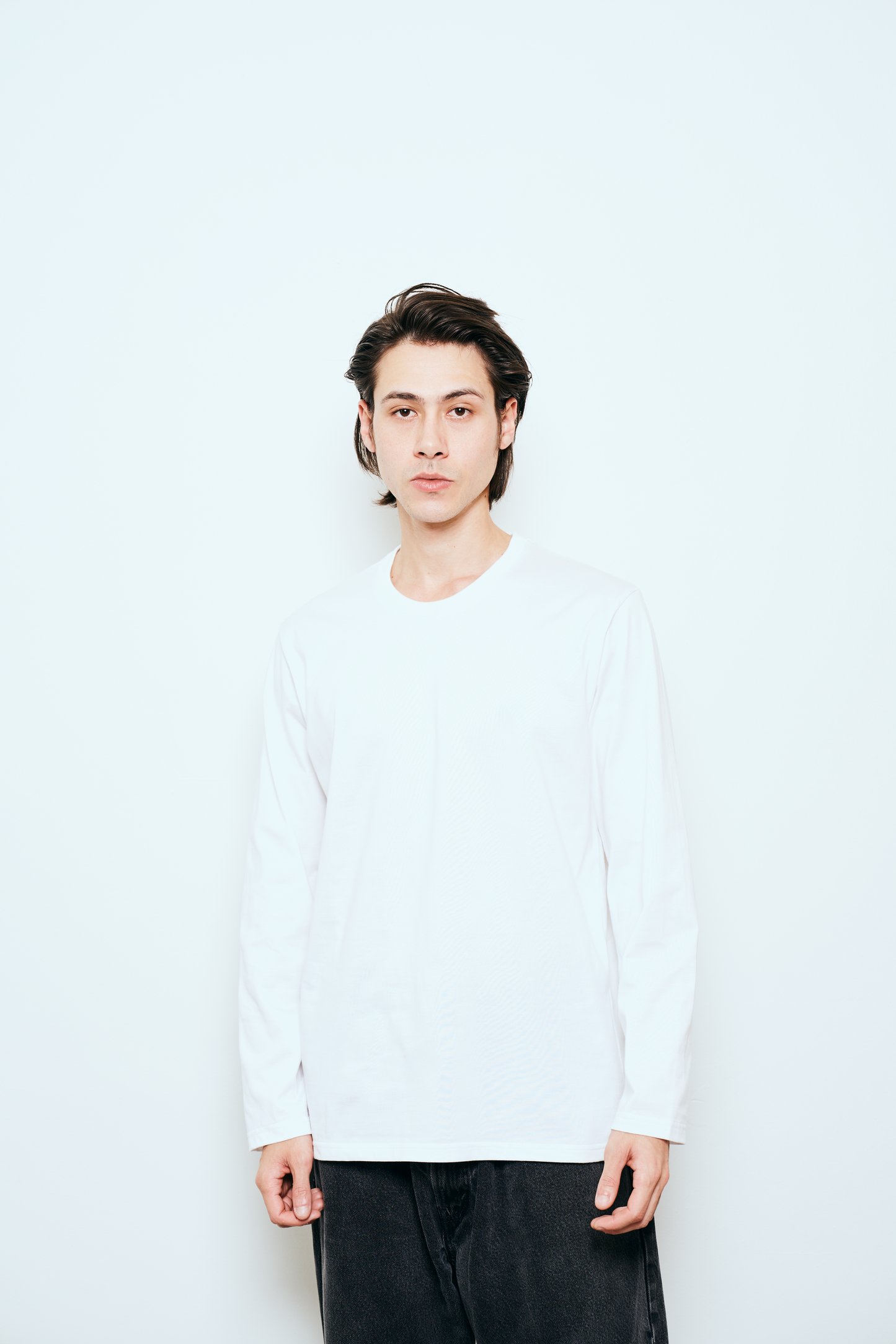 SUVIN GOLD Tシャツ白/長袖